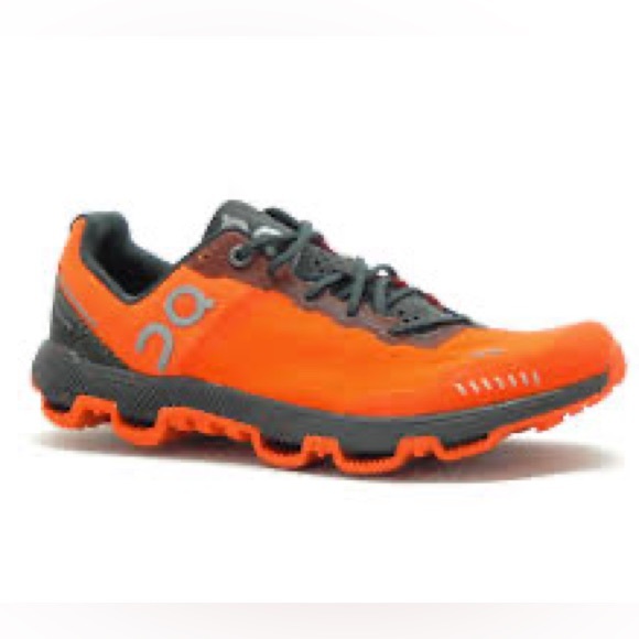 On Running Shoes - On Running Cloudventure Peak Trail Running Sz 8 Sneakers Runners Orange Grey